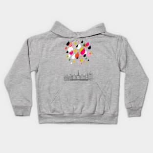 Parisian Pink Rain Kids Hoodie